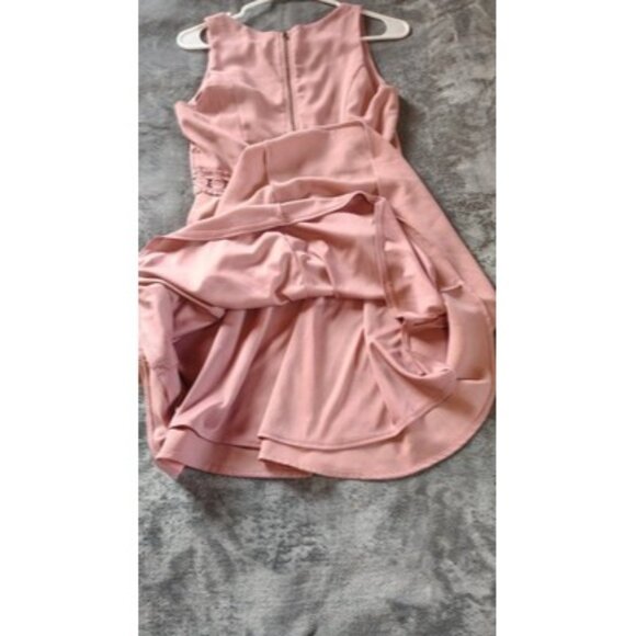 Sweet Rain Pink Sleeveless Fit & Flare Dress Lace Waist, Back Zipper - Womens Sm - Picture 4 of 8